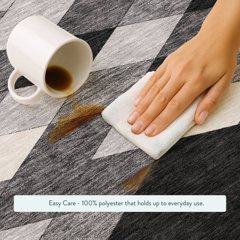 Machine Washable Indoor/ Outdoor Modern Avo Chantille Rug