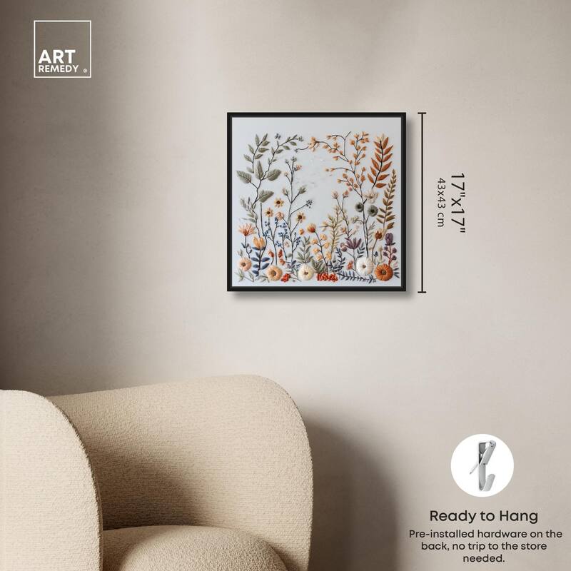 Threaded Thicket Canvas Floral by Art Remedy