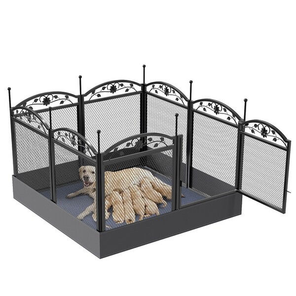 Dog Whelping Box Playpen Fence Pet Large Whelping Box Cage with