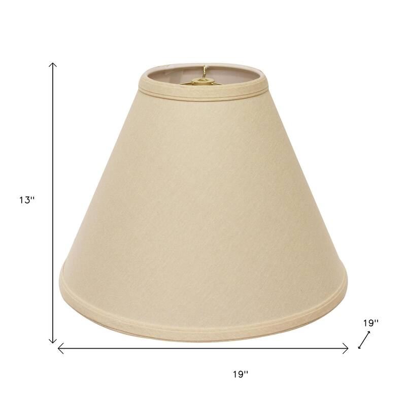 HomeRoots Beige Linen Cone Lamp Shade - 19" L x 19" W x 13" H