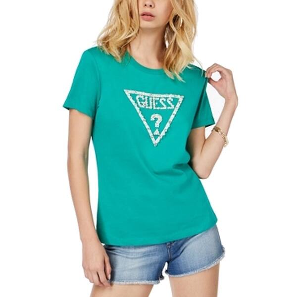 Shop Guess Green Emerald Womens Size Small S Embellished Graphic T Shirt Free Shipping On Orders Over 45 Overstock 28450500
