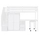 preview thumbnail 18 of 55, Space-Saving Loft Bed with Shelves Wardrobe, Movable table & Side Desk, Wooden Twin Bed Frmae wiht Storage Stairs & Two Drawers