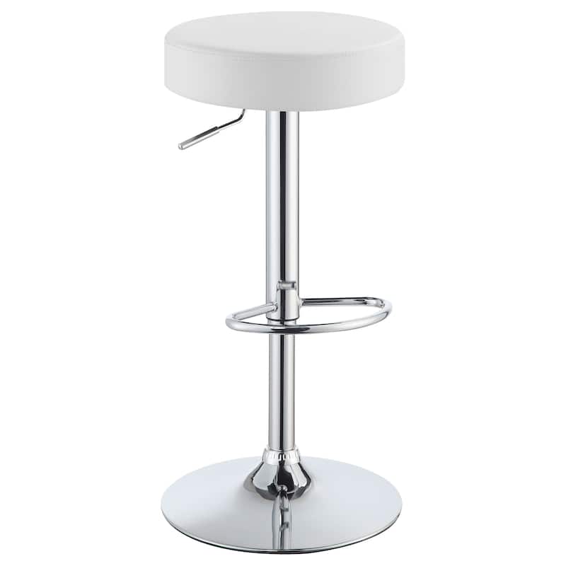 29" Adjustable Bar Stool Chrome and Black