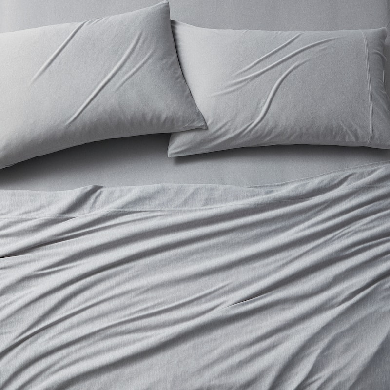 Brookstone Heathered Knit Wicking Sheet Set