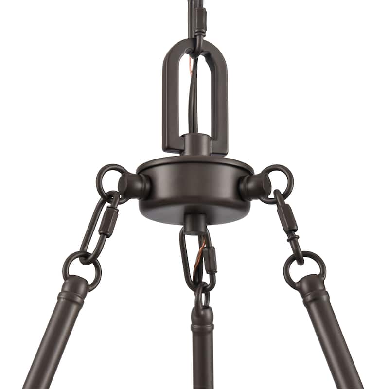 Elk Home Marion Oil Rubbed Bronze With Parchment Shade Chandelier