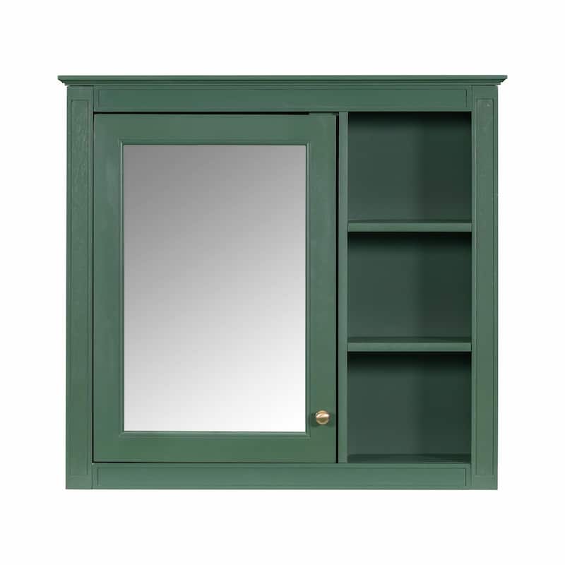 30'' x 28'' Modern Wall Mounted Bathroom Storage Cabinet with Mirror