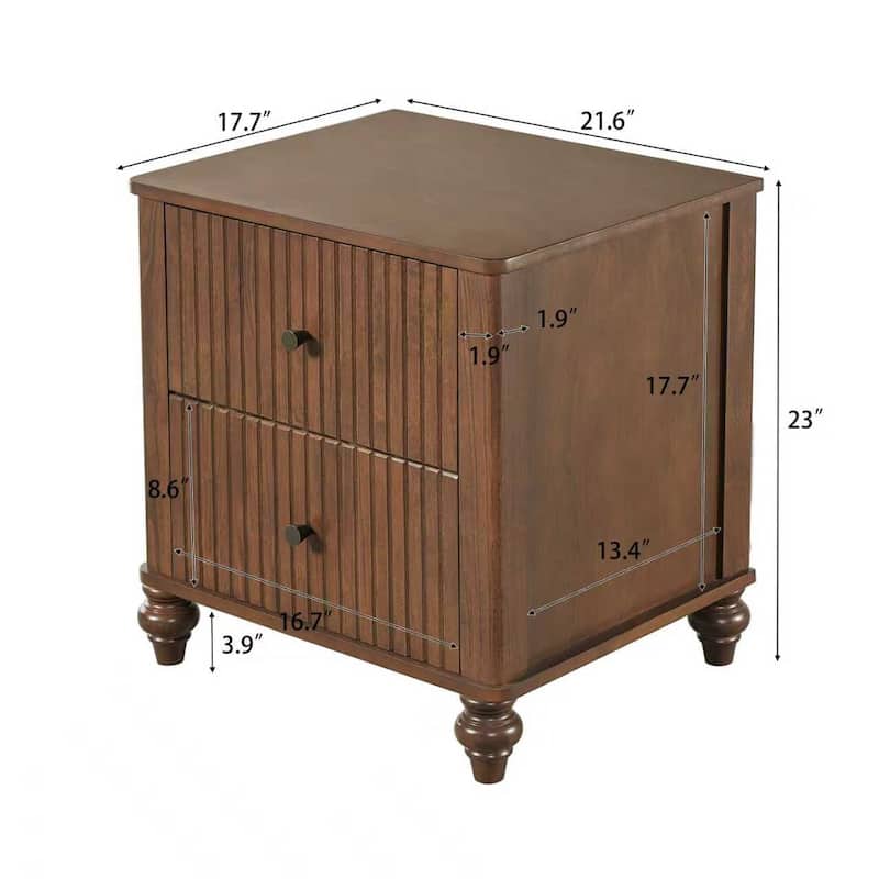 Christopher Knight Home - Silverton Modern 3-Piece Bedroom Set with Classic Grooved Panels Bed Frame & Matching Nightstands