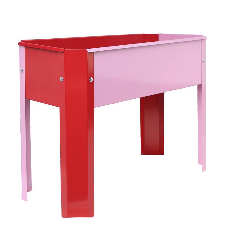 Outdoor Galvanized Raised Garden Bed Elevated Garden Planter Flowerpot Box with Legs for Gardening Vegetables Flower