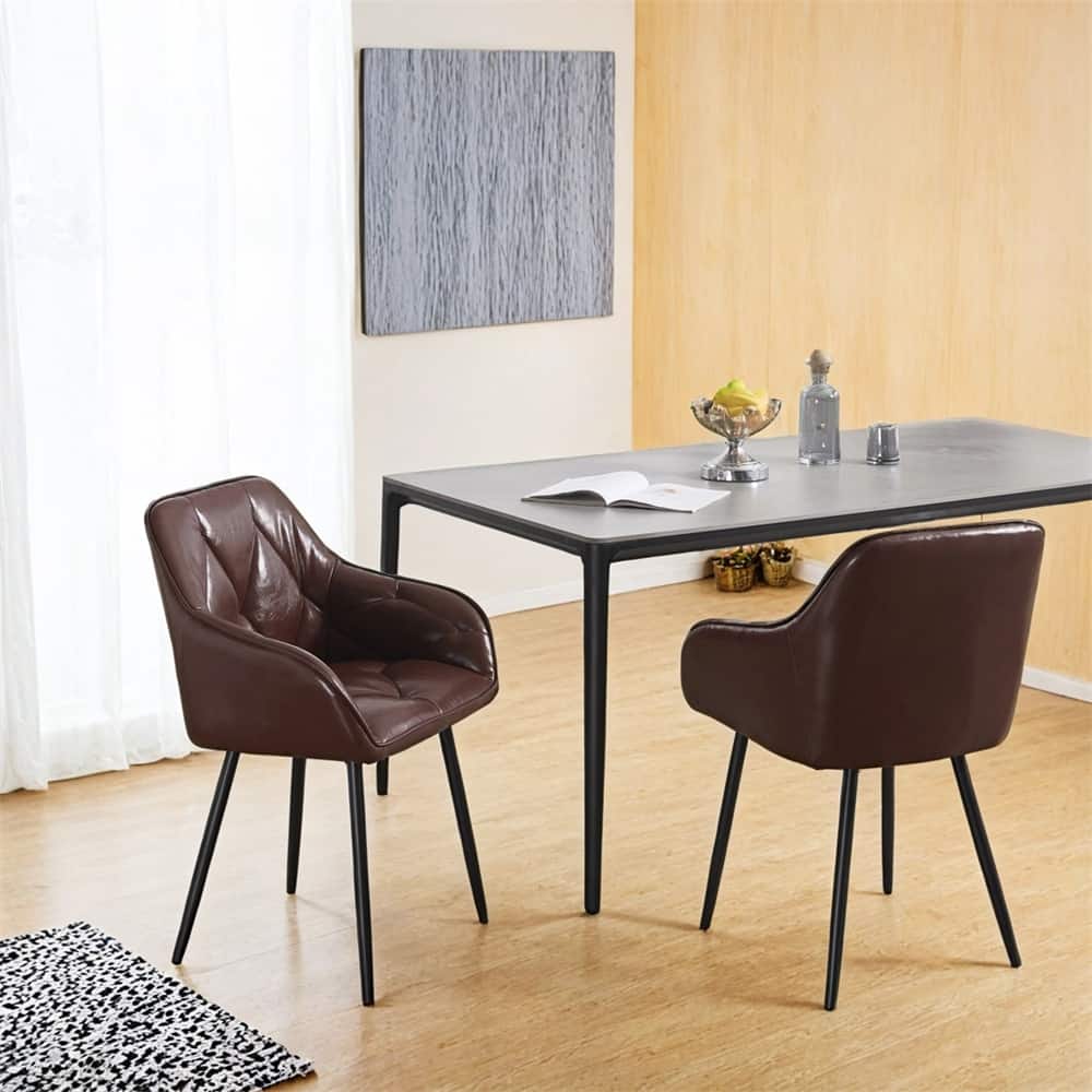 Dining Chairs Set of 2,Upholstered Kitchen Chairs w/Comfortable Seat