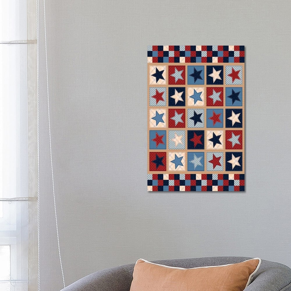iCanvas "Americana Patriotic Patches II" by Gail Veillette Canvas Print