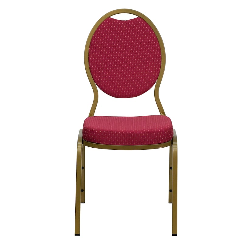 4 Pack Teardrop Back Stacking Banquet Chair