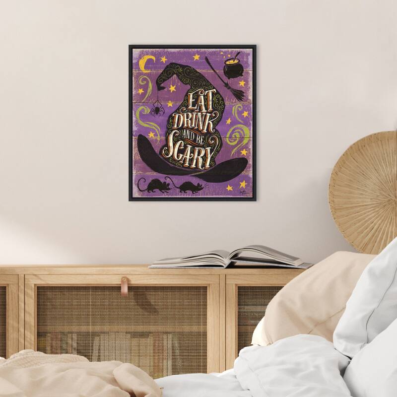 Amanti Art Fright Night II Framed Canvas Wall Art