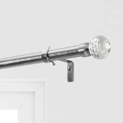 Exclusive Fabrics Glass Sphere Prism Extendable Metal Rod Set, 52 - 144