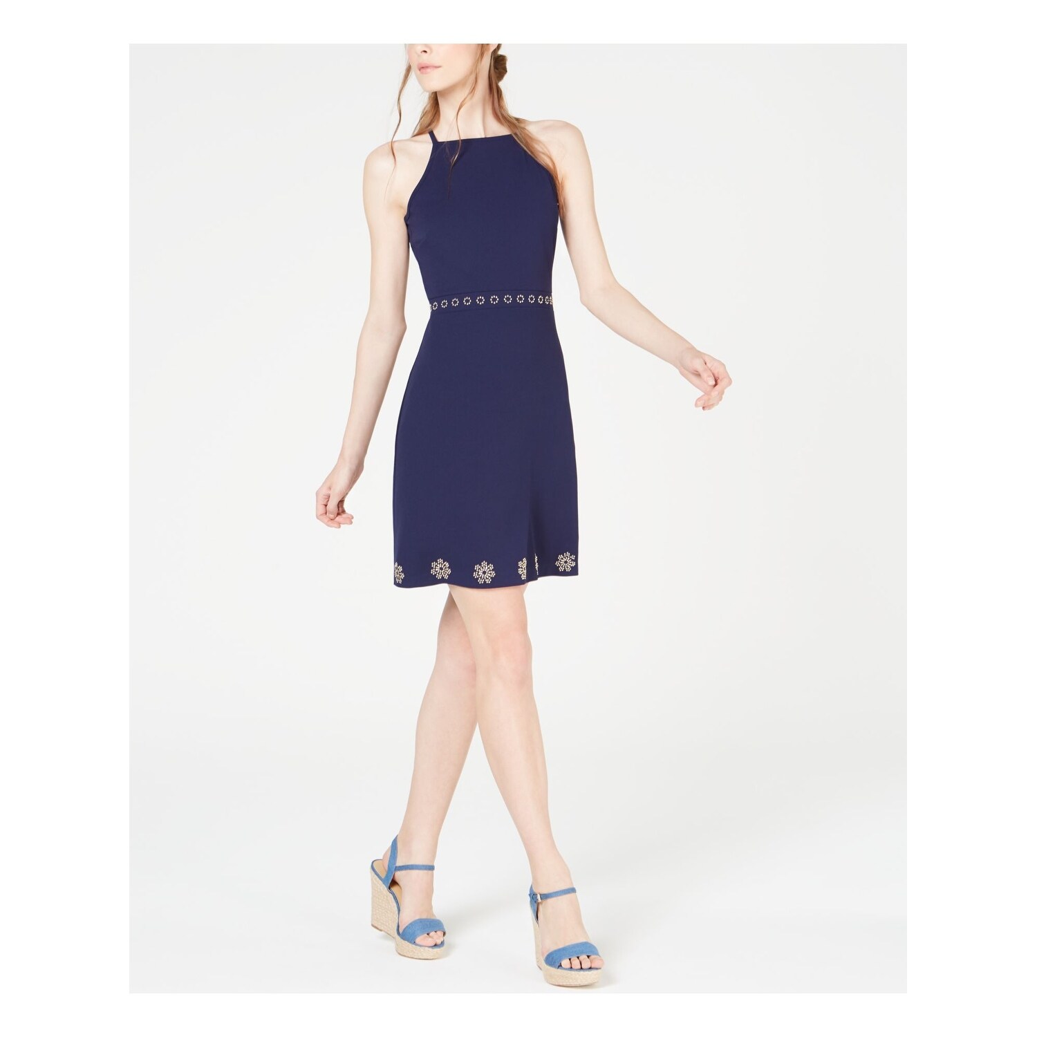 michael kors navy blue dress