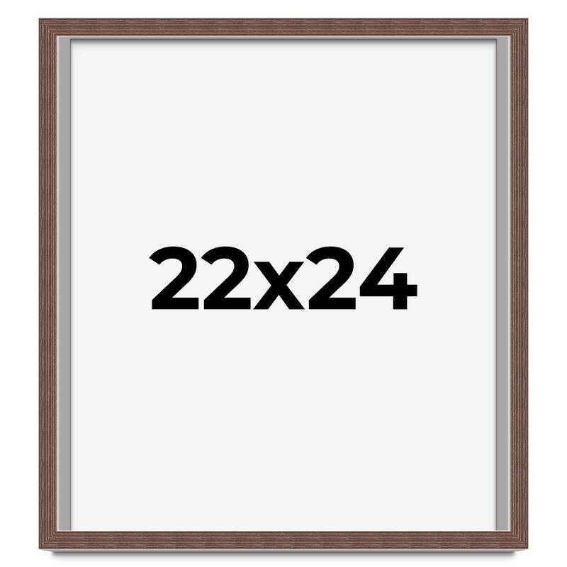 22x24 Shadow Box Frame Brown | 1.125 inches Deep Real Wood Rustic