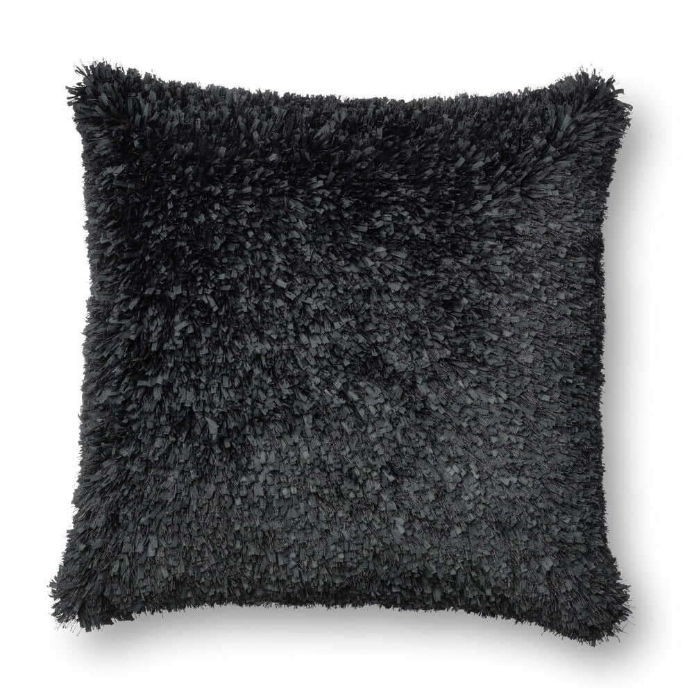 Solid Ribbon Shag 22-in. Throw Pillow OR Cover Only
