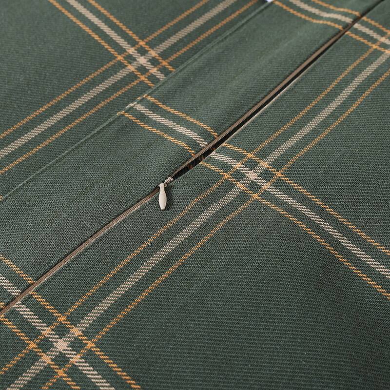 HiEnd Accents Windowpane Plaid Modern Rustic Bedding 3 Piece Duvet Cover Set