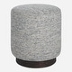 preview thumbnail 2 of 3, Plush Upholstered Pouf Ottoman - 18" - Blue and White