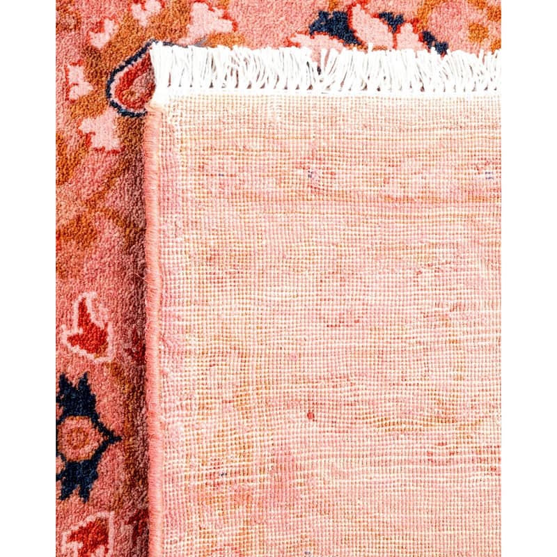 Overton Hand Knotted Wool Vintage Inspired Modern Contemporary Overdyed Pink Area Rug - 3' 1" x 5' 7"