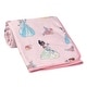 preview thumbnail 1 of 5, Lambs & Ivy Disney Princesses Pink Fleece Baby Blanket - Belle/Tiana/Cinderella