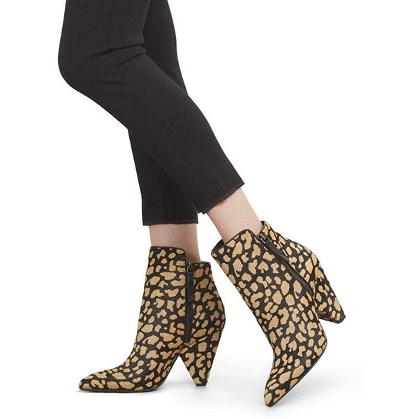 kenneth cole leopard booties