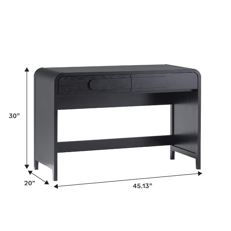 Middlebrook Designs Waterfall Desk with Center Drawers