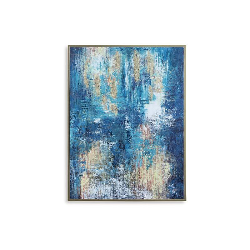 Signature Design by Ashley Scarlite Teal/Gold Wall Art