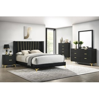 Vivienne 5-piece Black Tufted Bedroom Set - Bed Bath & Beyond - 40270344
