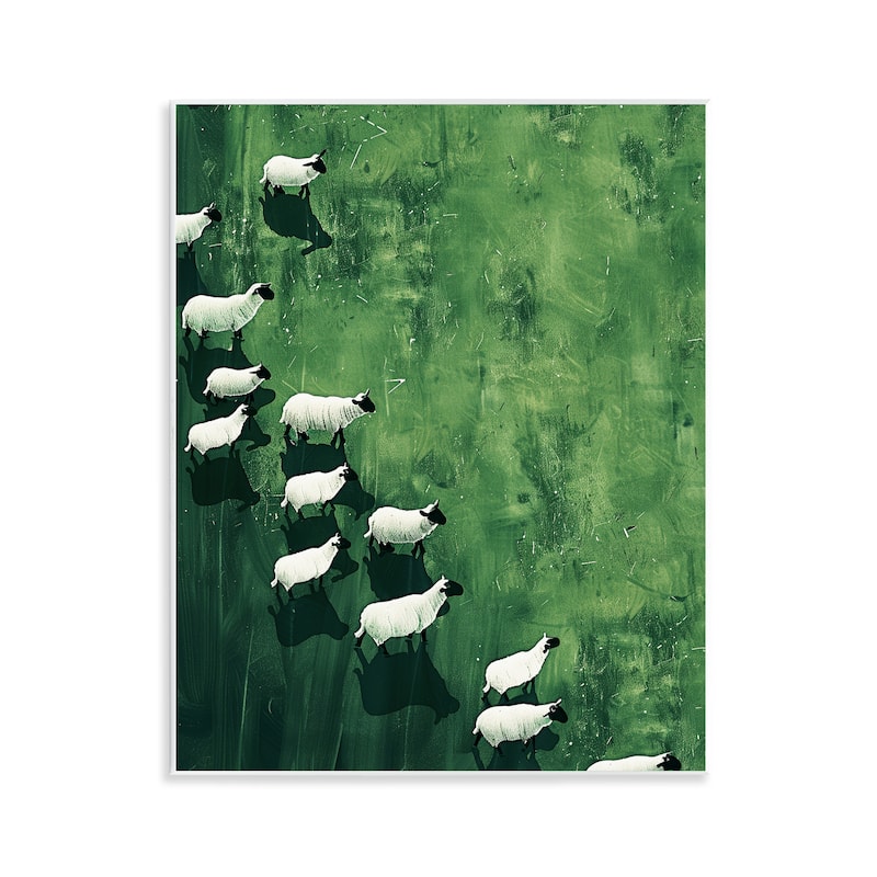 Stupell Wandering Sheep Abstraction Wall Plaque Art Design By Arlington Prints - 11 x 14