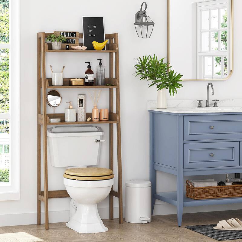 UTEX 3-Shelf Bathroom Organizer Over The Toilet, Bathroom Spacesaver,Collection Spacesaver