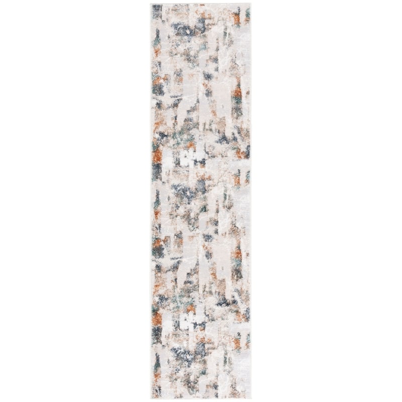 SAFAVIEH Alenia Nghiem Modern & Contemporary Rug - 2' x 8' Runner - Grey/Beige