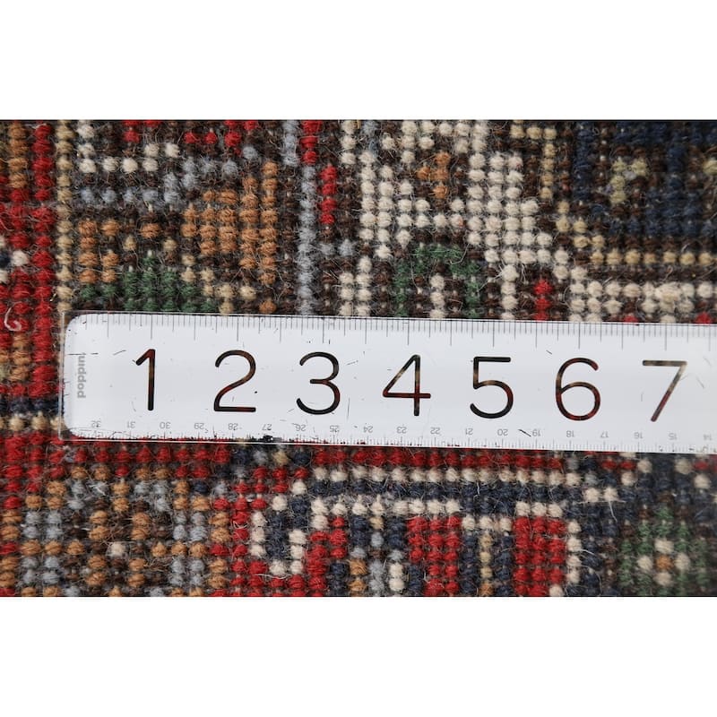 Geometric Heriz Serapi Foyer Rug Hand-Knotted Wool Carpet - 2'0" x 3'0"
