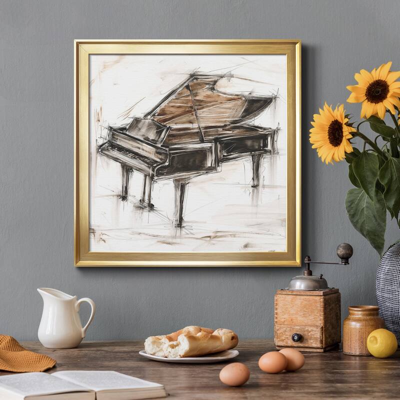 Grand Piano Study-Premium Framed Canvas - Ready to Hang