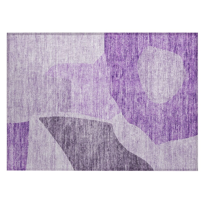 Machine Washable Indoor/ Outdoor Chantille Modern Abstract Rug