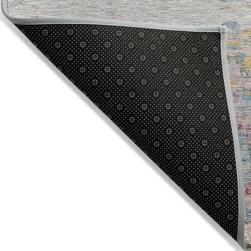 Machine Washable Indoor/ Outdoor Abstract Modern Chantille Rug