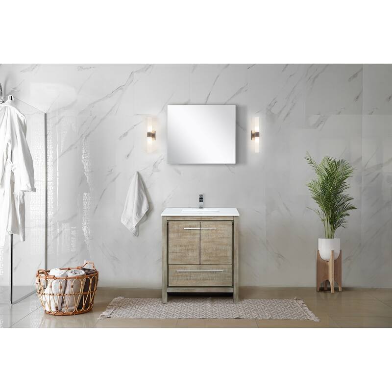 Lafarre 24 in W x 20 in D Rustic Acacia Bath Vanity and Cultured Marble Top