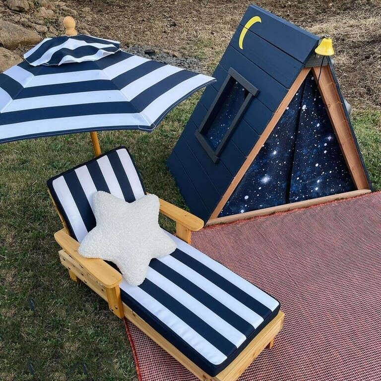 Kids lounge chair with umbrella sales