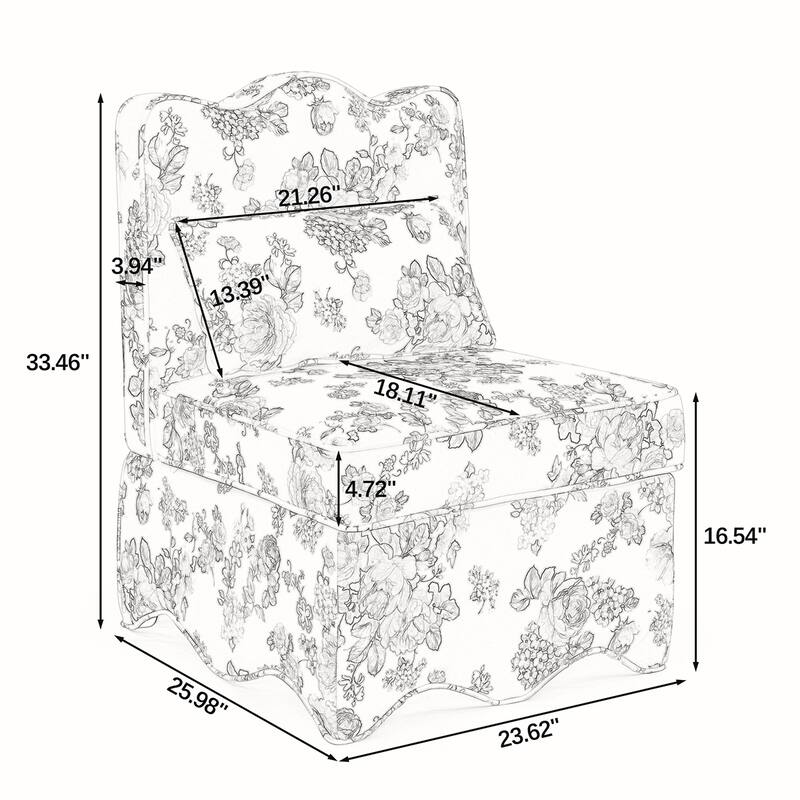 Flannel Single Armless Chair