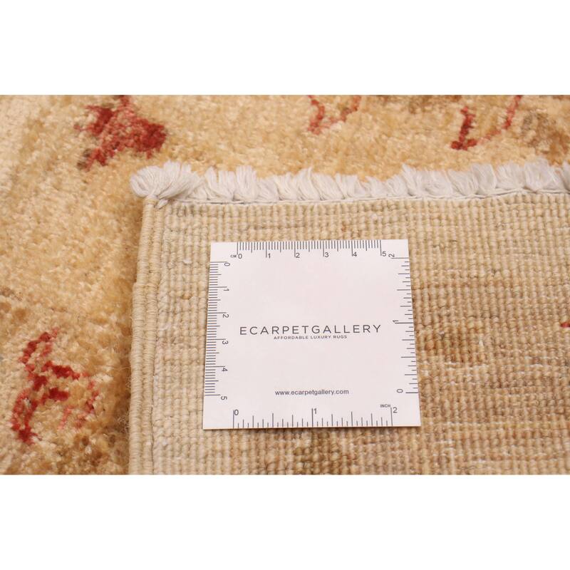 ECARPETGALLERY Hand-knotted Chobi Finest Ivory Wool Rug - 6'9 x 9'9