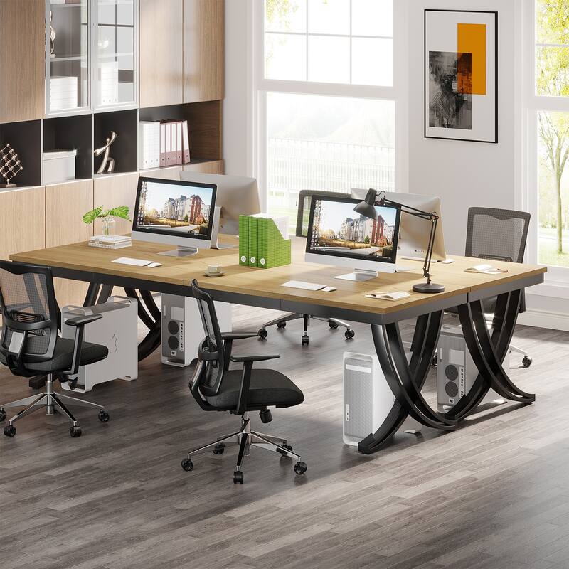 78.7-Inch Extra Long Double Desk 2-Person Home Office Computer Desk