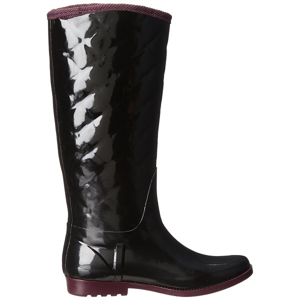 tommy hilfiger glossy ankle rain boots