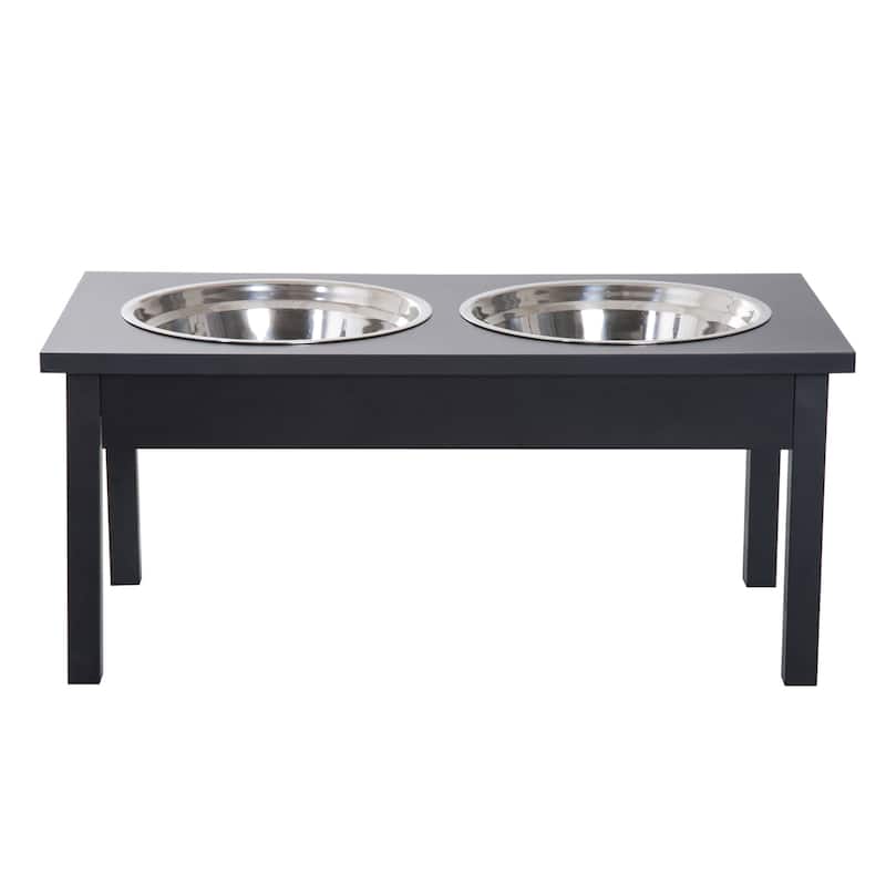Black Pet Feeder Stand