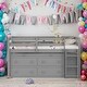 preview thumbnail 1 of 7, Modern Twin Size Loft Bed with Retractable Writing Desk and 4 Drawers and Lateral Portable Desk and Shelves Grey