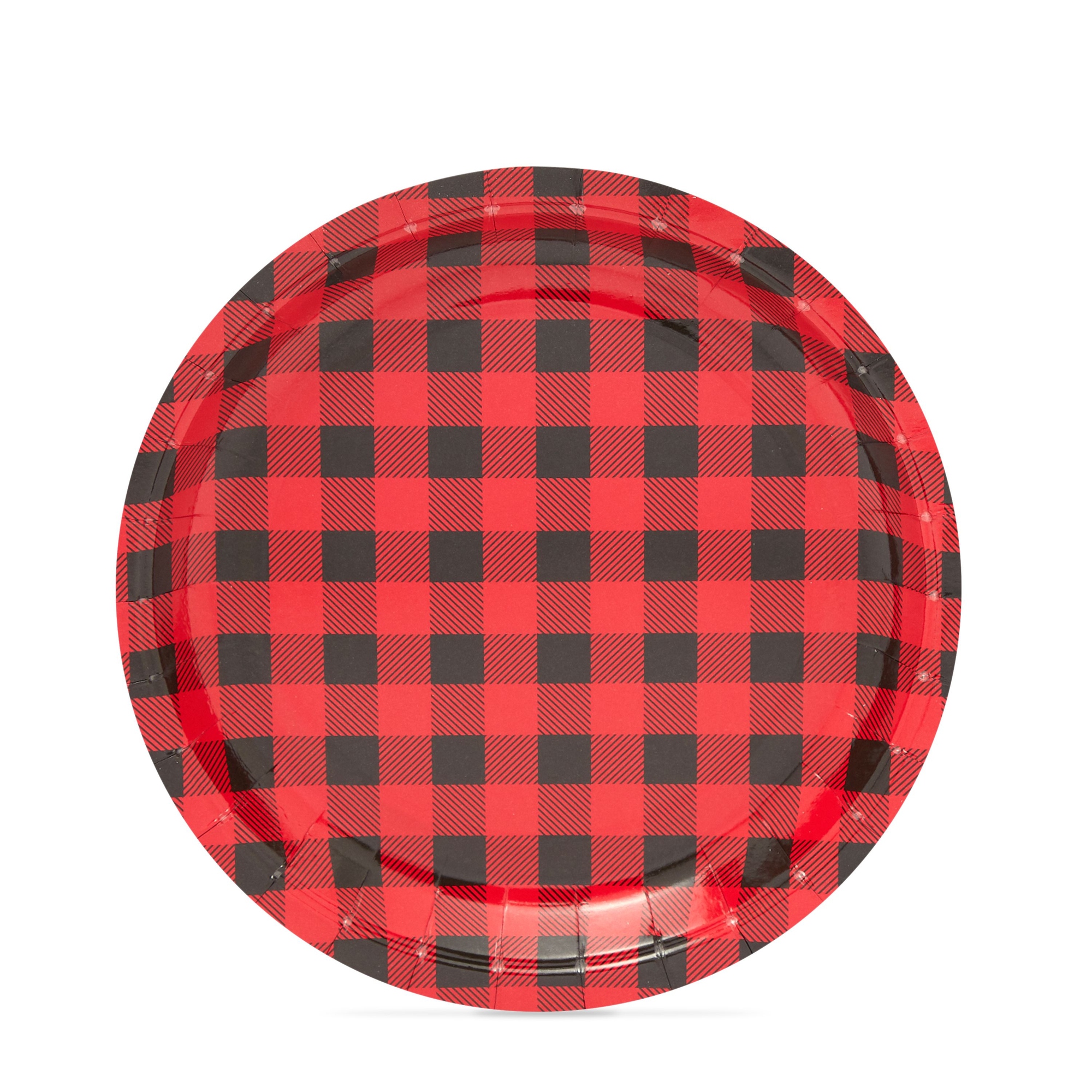 Buffalo plaid paper shop plates