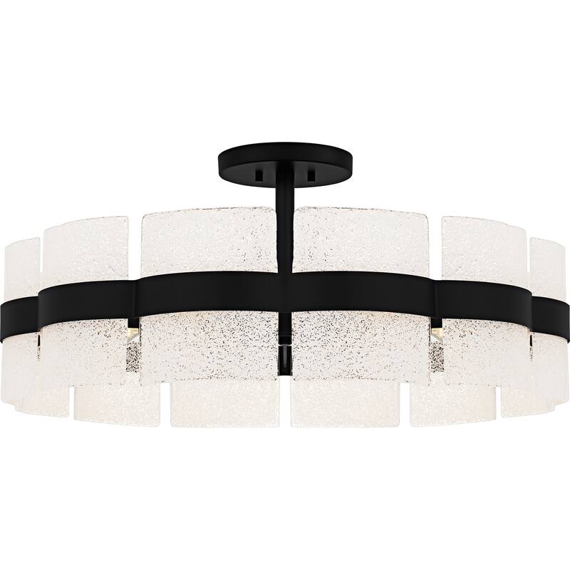 Sweeney 6-Light Matte Black Semi-Flush Mount