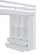 preview thumbnail 16 of 34, Twin Size Solid Wood Loft Bed with Shelves & LED Light