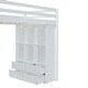 preview thumbnail 15 of 26, Wooden Loft Bed with Multi-Storage Desk, LED Light & Large Shelves