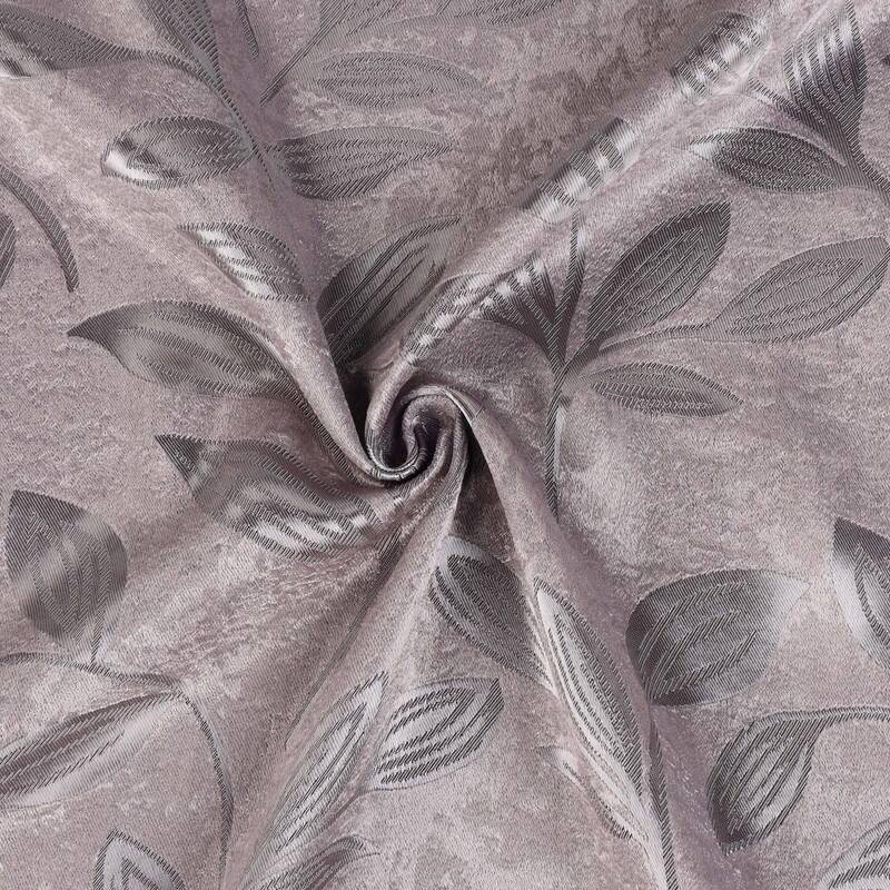 Superior Leaves Machine Washable Room Darkening Grommet With Ties Blackout Curtains, Set of 2