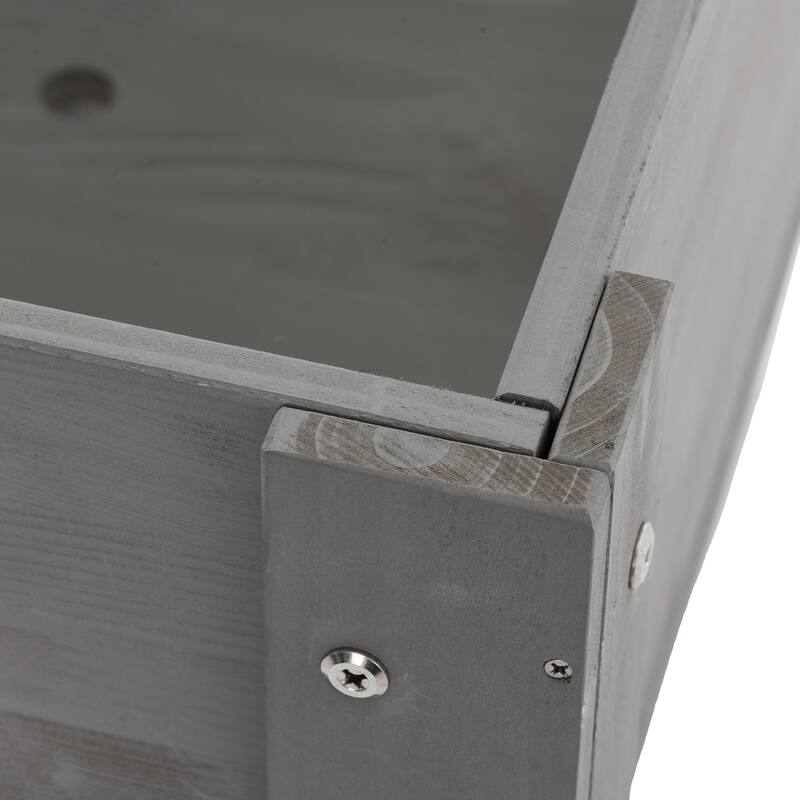 Natural Elevated Planter Box for Outdoor Use with Eco-Friendly Finish