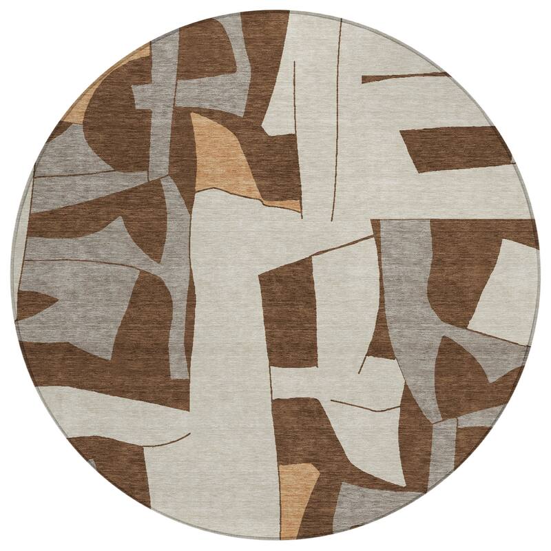 Machine Washable Indoor/ Outdoor Modern Crestone Chantille Rug